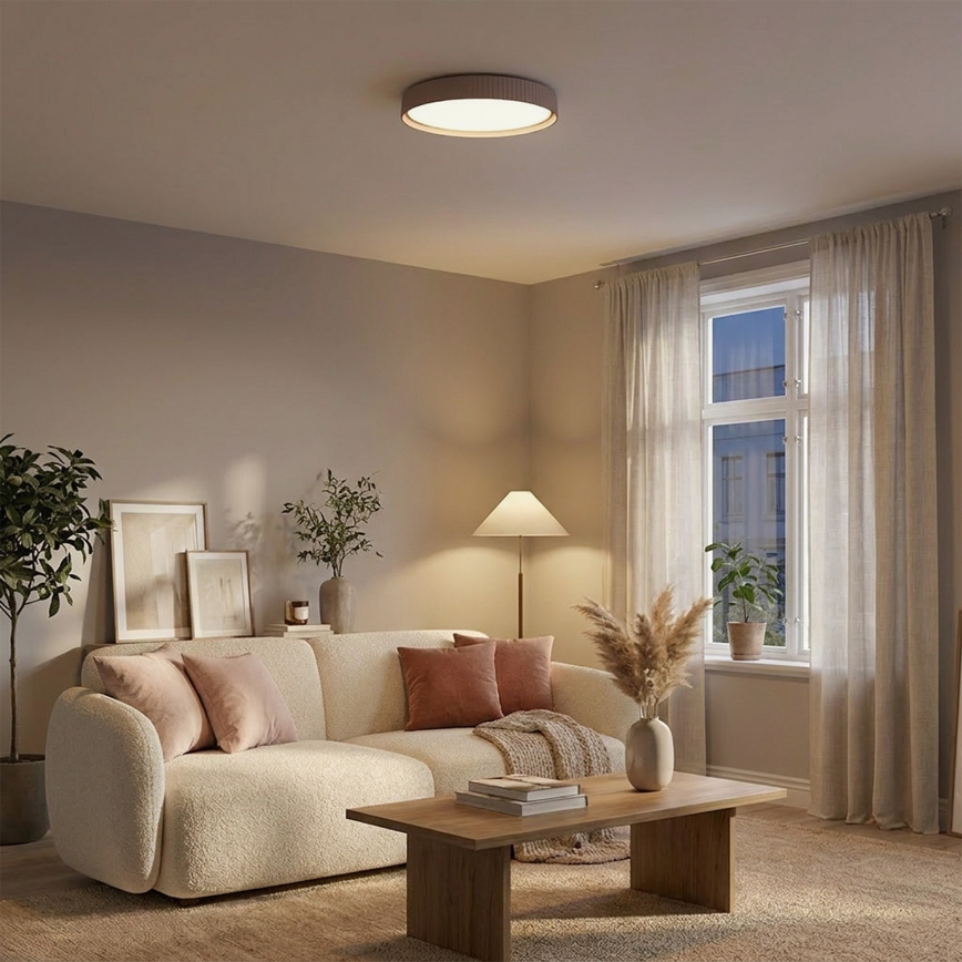 Brilagi - Dimbare LED-plafondlamp LUCIA LED/60W/230V 3000-6500K Ø 59 cm bruin + afstandsbediening