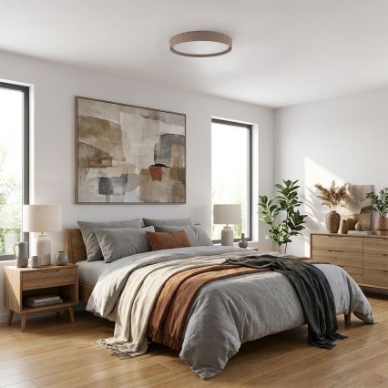 Brilagi - Dimbare LED-plafondlamp LUCIA LED/60W/230V 3000-6500K Ø 59 cm bruin + afstandsbediening