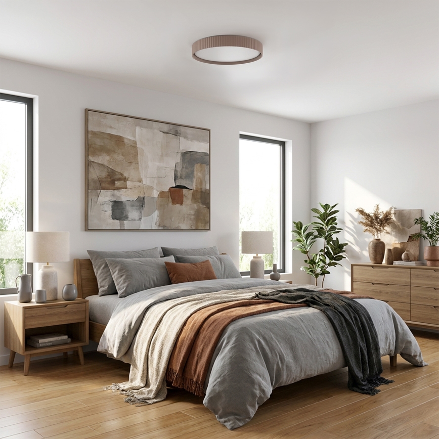 Brilagi - Dimbare LED-plafondlamp LUCIA LED/60W/230V 3000-6500K Ø 59 cm bruin + afstandsbediening
