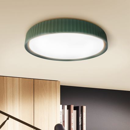 Brilagi - LED dimbare plafondlamp LUCIA LED/60W/230V 3000-6500K Ø 59 cm groen + afstandsbediening