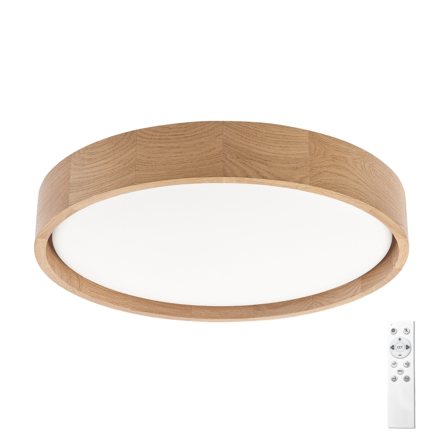 Brilagi - LED dimbare plafondlamp MANAROLA REMOTE LED/24W/230V 3000-6500K Ø 41 cm eik + afstandsbediening