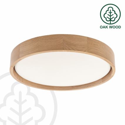 Brilagi - LED dimbare plafondlamp MANAROLA SMART LED/24W/230V 3000-6000K Wi-Fi Tuya Beacon Ø 41 cm eiken + afstandsbediening
