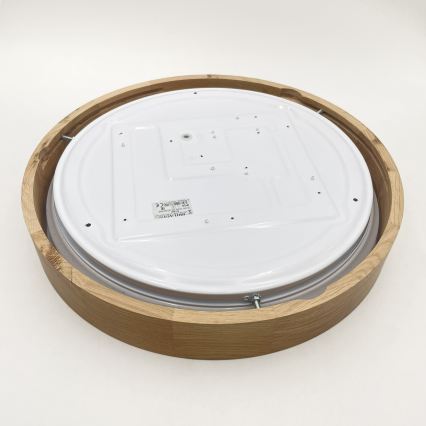 Brilagi - LED dimbare plafondlamp MANAROLA SMART STARS LED/24W/230V 3000-6000K Wi-Fi Tuya Beacon Ø 41 cm eiken + afstandsbediening