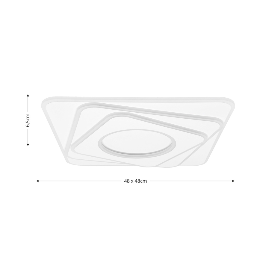 Brilagi - Dimbare LED Plafondlamp MODERN LED/100W/230V 2700-6500K 48x48 cm + afstandsbediening