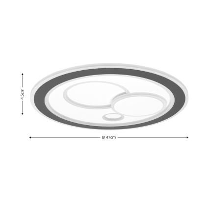 Brilagi - Dimbare LED Plafondlamp MODERN LED/89W/230V 2700-6500K diameter 47 cm + afstandsbediening