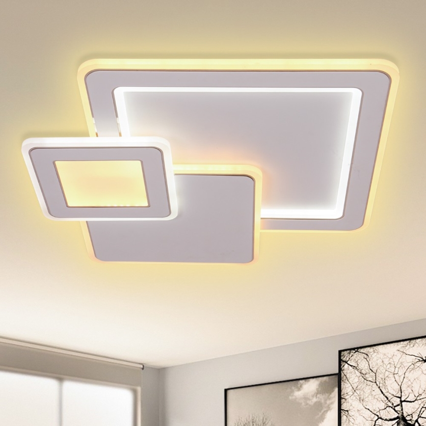 Brilagi - Dimbare LED Plafondlamp MODERN LED/93W/230V 2700-6500K 48,5x48,5 cm + afstandsbediening