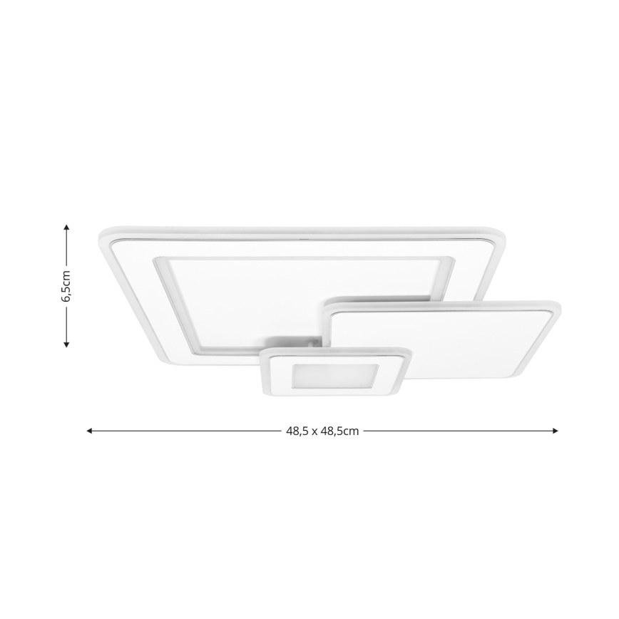 Brilagi - Dimbare LED Plafondlamp MODERN LED/93W/230V 2700-6500K 48,5x48,5 cm + afstandsbediening