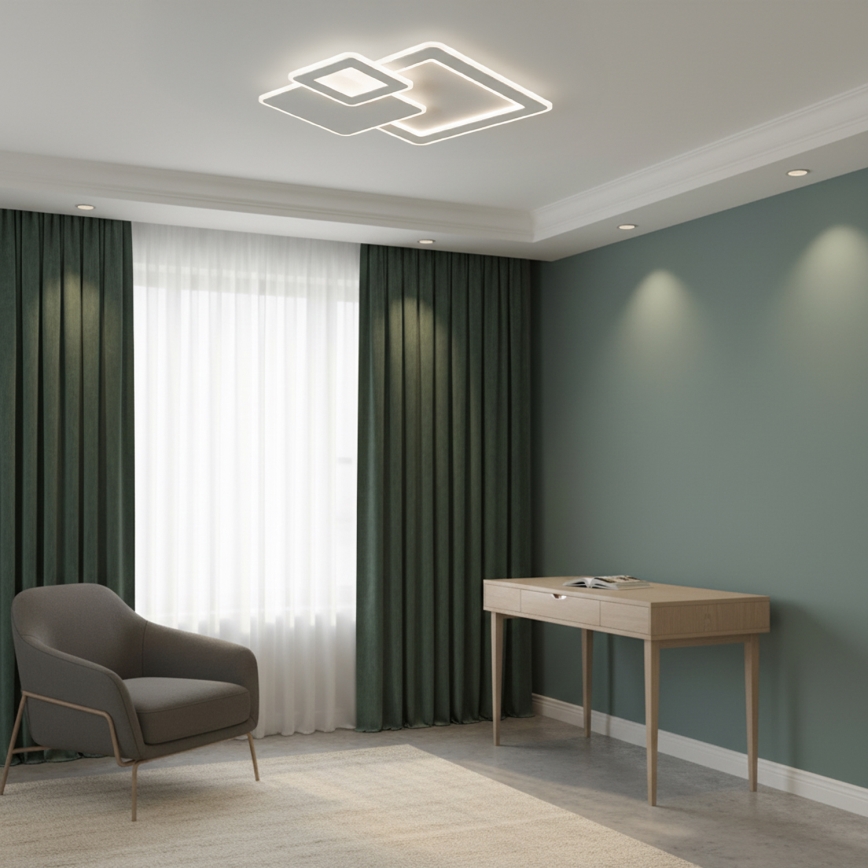 Brilagi - Dimbare LED plafondlamp MODERN LED/93W/230V 3000-6000K 48,5x48,5 cm + afstandsbediening