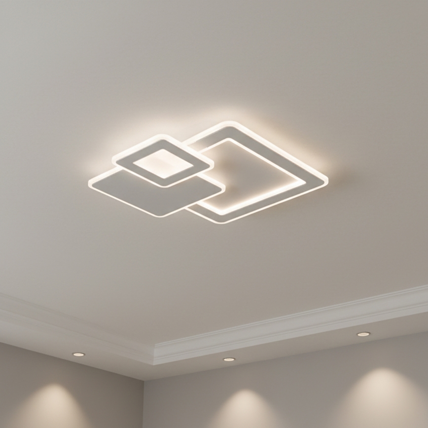 Brilagi - Dimbare LED plafondlamp MODERN LED/93W/230V 3000-6000K 48,5x48,5 cm + afstandsbediening