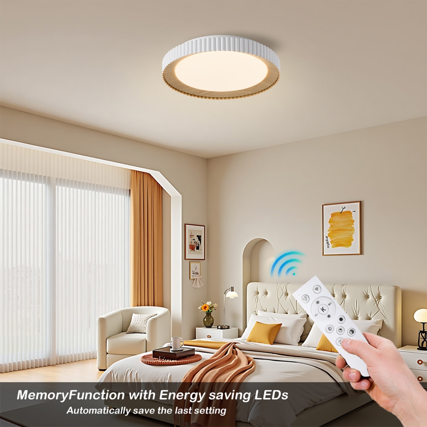 Brilagi - Dimbare LED-plafondlamp NEXO LED/48W/230V 3000-6000K wit Ø 43 cm + afstandsbediening