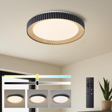 Brilagi - dimbare LED-plafondlamp NEXO LED/48W/230V 3000-6000K zwart Ø 43 cm + afstandsbediening