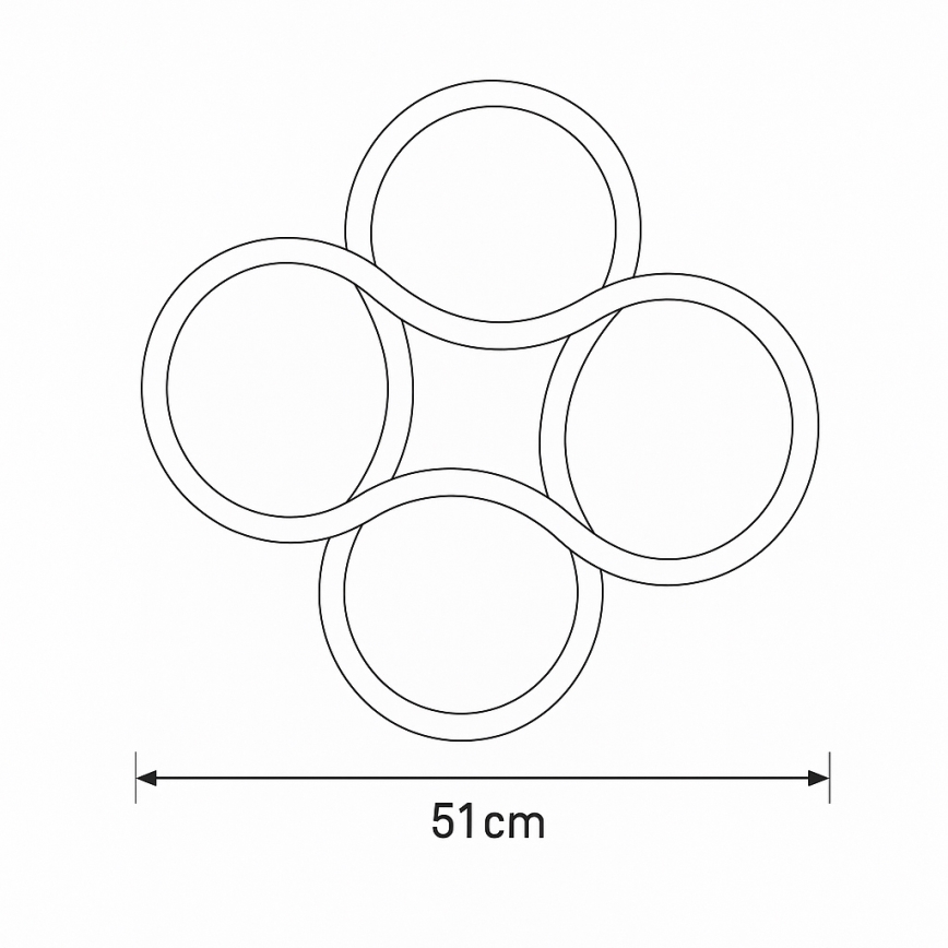Brilagi - dimbare LED-plafondlamp ORELLI LED/53W/230V Ø 51 cm 3000-6000K + afstandsbediening