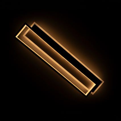 BRILAGI - LED dimbare plafondlamp OUTLINE LED/66W/230V 3000-6000K 15x60 cm wit/zwart + afstandsbediening