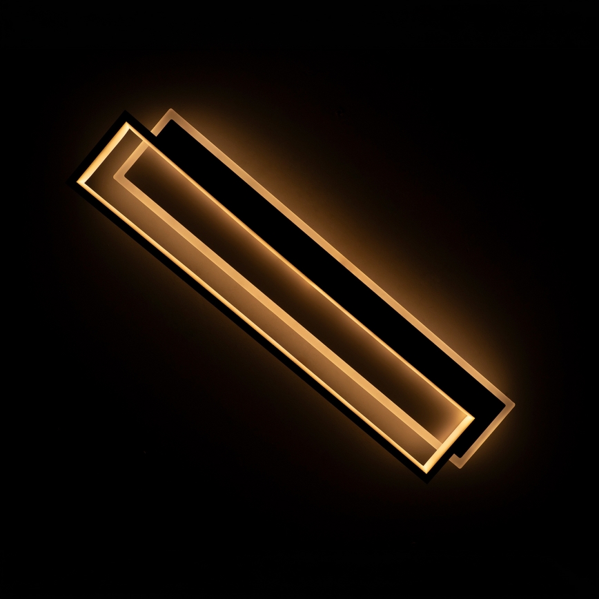 BRILAGI - LED dimbare plafondlamp OUTLINE LED/66W/230V 3000-6000K 15x60 cm wit/zwart + afstandsbediening