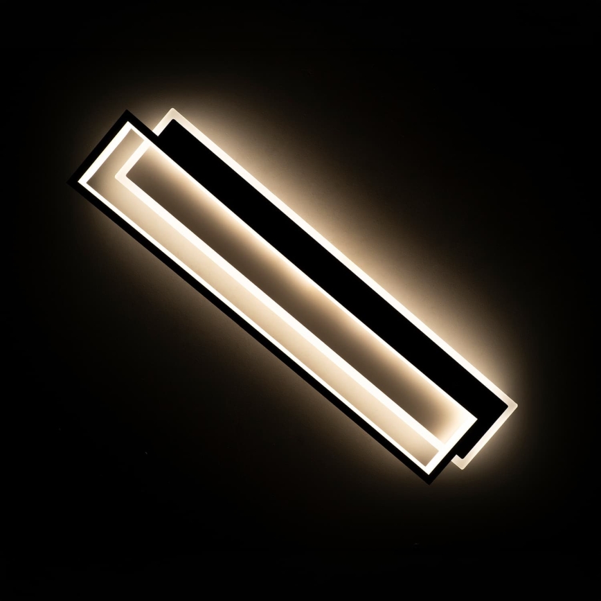 BRILAGI - LED dimbare plafondlamp OUTLINE LED/66W/230V 3000-6000K 15x60 cm wit/zwart + afstandsbediening