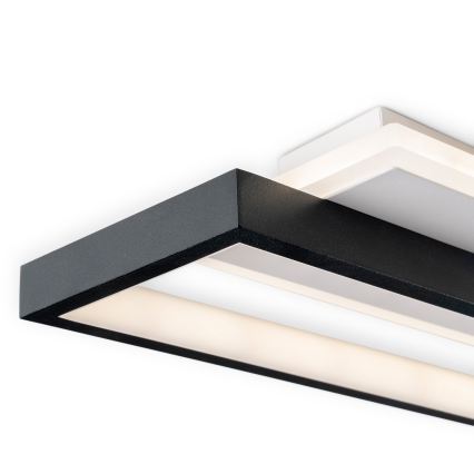 BRILAGI - LED dimbare plafondlamp OUTLINE LED/66W/230V 3000-6000K 15x60 cm wit/zwart + afstandsbediening