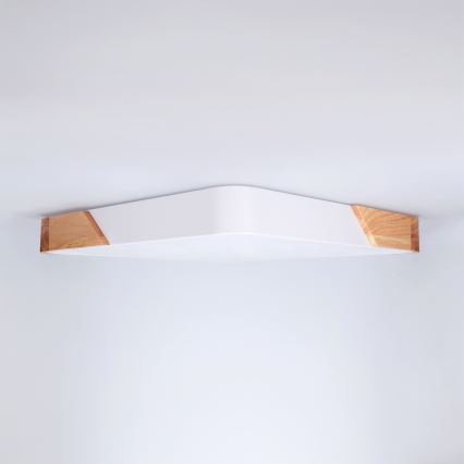 Brilagi - Dimbare LED-plafondlamp PILANA LED/48W/230V 3000-6500K eiken/wit 42x42 cm + afstandsbediening