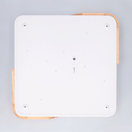 Brilagi - Dimbare LED-plafondlamp PILANA LED/48W/230V 3000-6500K eiken/wit 42x42 cm + afstandsbediening