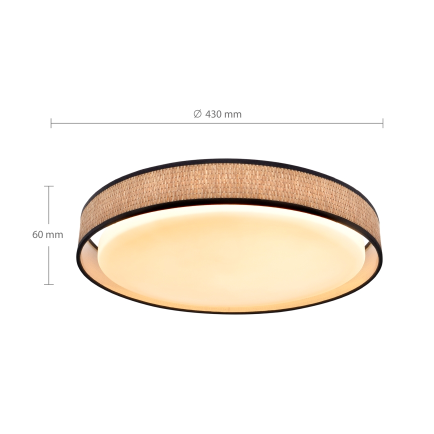 Brilagi - LED dimbare plafondlamp PILAR LED/48W/230V 3000-6500K Ø 43 cm + afstandsbediening