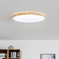 Brilagi - Dimbare LED-plafondlamp PINE LED/60W/230V hout Ø 52 cm 3000-6500K + afstandsbediening