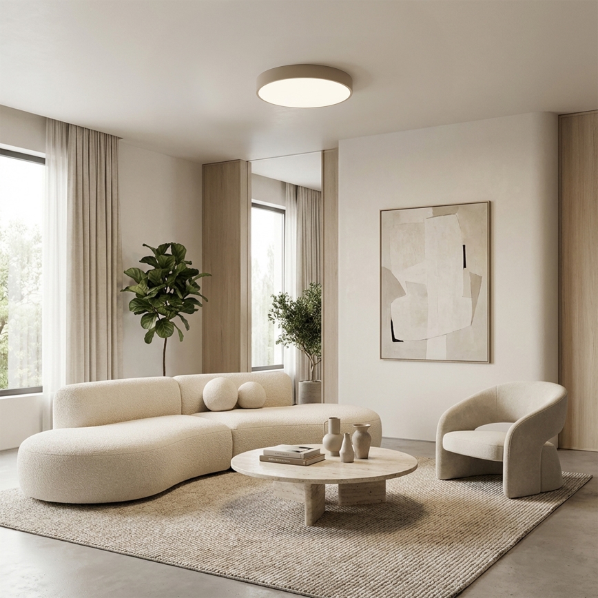 Brilagi - LED-dimbare plafondlamp POOL LED/36W/230V 3000-6000K Ø 30 cm beige + afstandsbediening