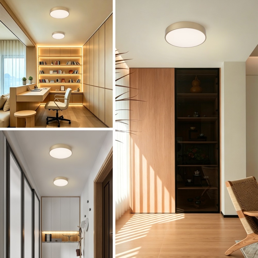 Brilagi - LED dimbare plafondlamp POOL LED/36W/230V 3000-6000K pr. 30 cm goud + afstandsbediening