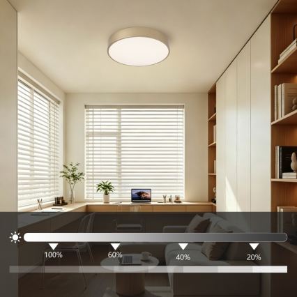 Brilagi - LED dimbare plafondlamp POOL LED/36W/230V 3000-6000K pr. 30 cm goud + afstandsbediening