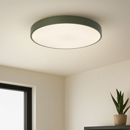 Brilagi - LED-dimbare plafondlamp POOL LED/60W/230V 3000-6000K Ø 50 cm groen + afstandsbediening