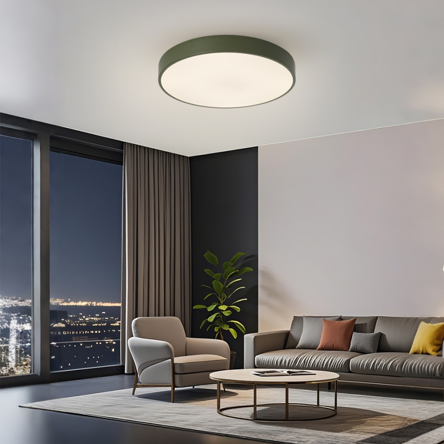 Brilagi - LED-dimbare plafondlamp POOL LED/60W/230V 3000-6000K Ø 50 cm groen + afstandsbediening