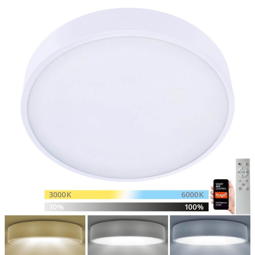 Brilagi - Dimbare LED plafondlamp POOL SMART LED/48W/230V 40 cm 3000-6000K Wi-Fi Tuya + afstandsbediening wit