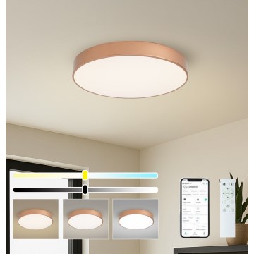 BRILAGI - Dimbare LED-plafondlamp POOL SMART LED/60W/230V 3000-6000K Ø 50 cm Wi-Fi Tuya koperkleurig + afstandsbediening
