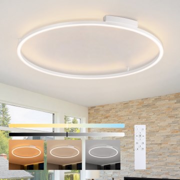 Brilagi - Dimbare LED-plafondlamp PORTOFINO LED/85W/230V 3000–6000K Ø 120 cm wit + afstandsbediening
