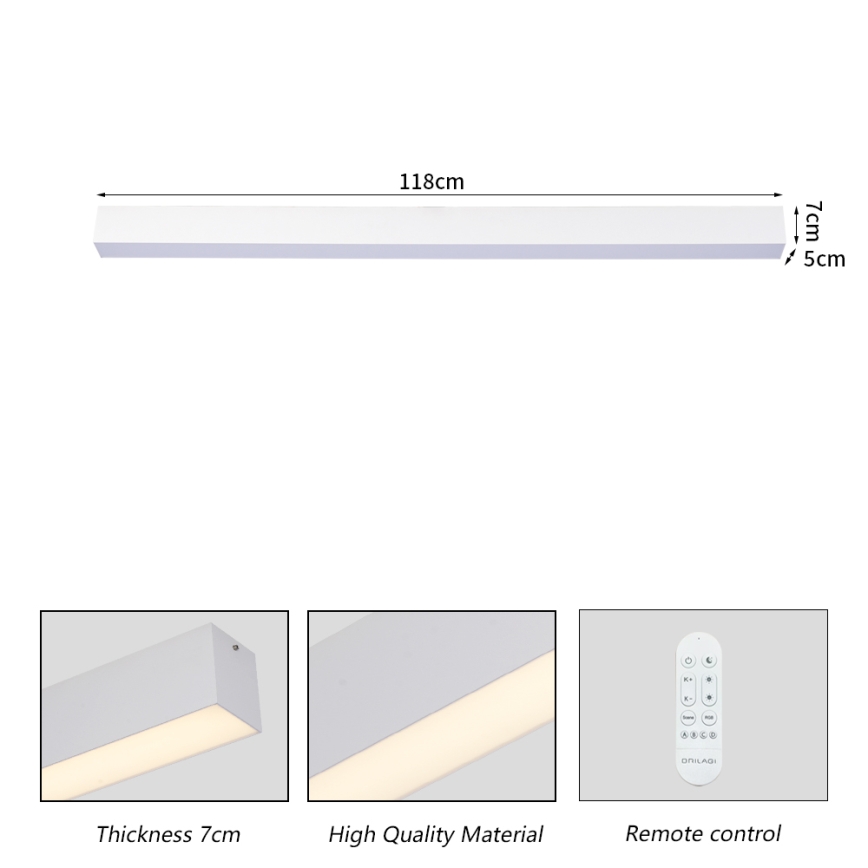 Brilagi - dimbare LED-plafondlamp SLEEKLINE SMART LED/40W/230V 3000-6000K Wi-Fi Tuya wit + afstandsbediening