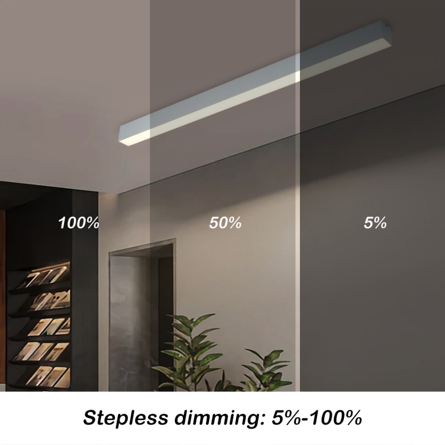 Brilagi - LED-dimbare plafondlamp SLEEKLINE SMART LED/40W/230V 3000-6000K Wi-Fi Tuya zilver + afstandsbediening