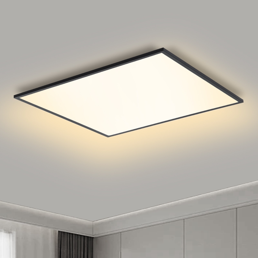 Brilagi - Dimbare LED Plafondlamp SLIMFRAME LED/58W/230V 60x60 cm 3000-6000K zwart + afstandsbediening