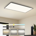 Brilagi - Dimbare LED-plafondlamp SLIMFRAME LED/80W/230V 120x60 cm 3000-6000K zwart + afstandsbediening