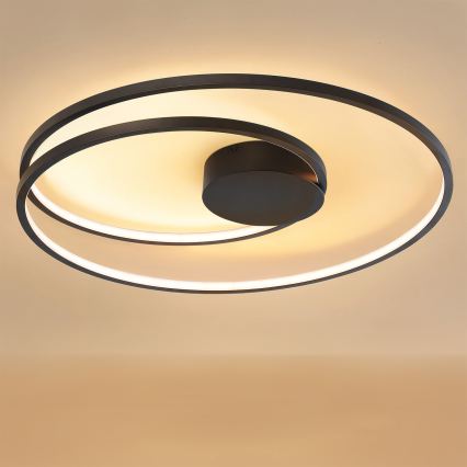 Brilagi - LED-dimbare plafondlamp TWISTER LED/105W/230V 3000-6000K Ø100 cm zwart + afstandsbediening