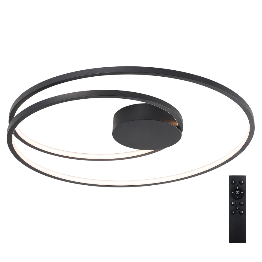 Brilagi - LED-dimbare plafondlamp TWISTER LED/105W/230V 3000-6000K Ø100 cm zwart + afstandsbediening
