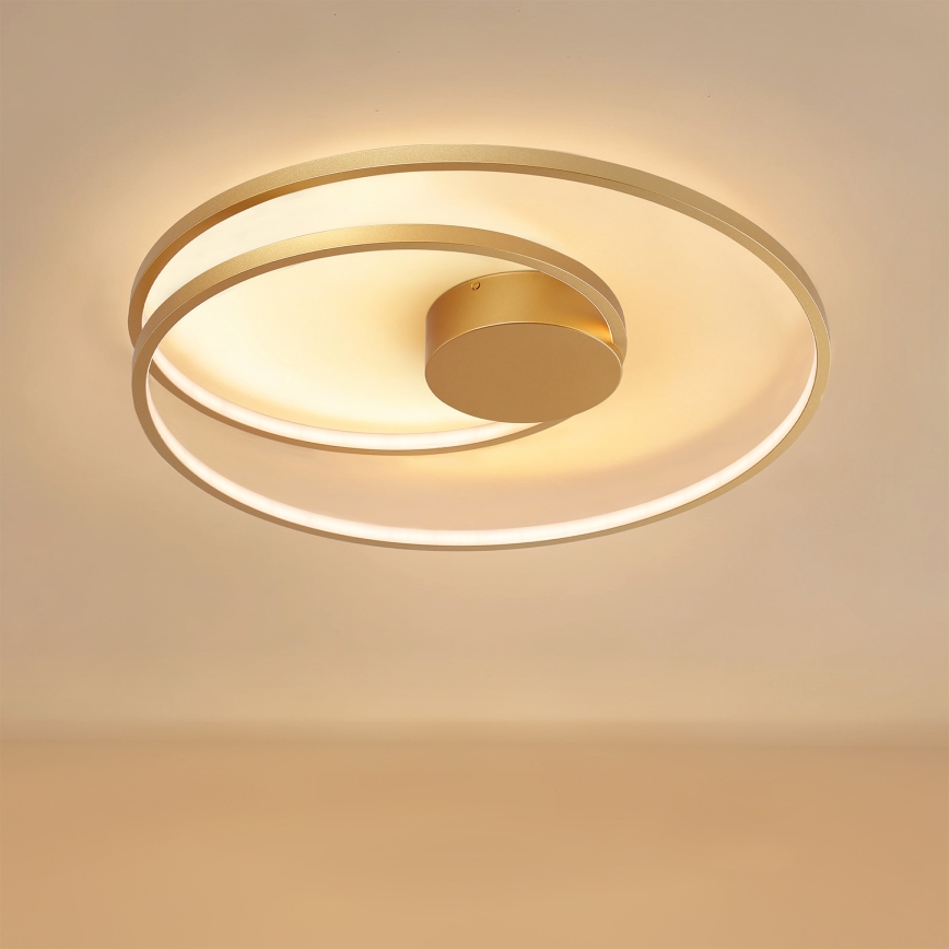Brilagi - dimbare LED-plafondlamp TWISTER LED/75W/230V 3000-6000K Ø 70 cm goudkleurig + afstandsbediening