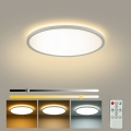 Brilagi - Dimbare LED-plafondlamp ULTRA SLIM LED/18W/230V 2700–6500K Ø 30 cm wit + afstandsbediening