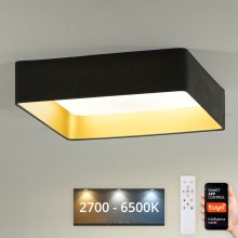 Brilagi - Dimbare LED plafondlamp VELVET SQUARE SMART LED/36W/230V 2700-6500K Wi-Fi Tuya + afstandsbediening grijs