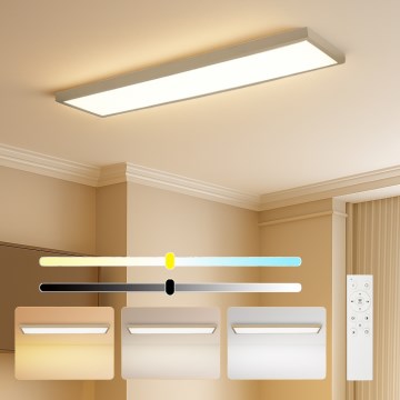 Brilagi - Dimbare LED-plafondlamp voor badkamer FRAME SMART LED/50W/230V 120x30 cm 3000-6000K IP44 beige + afstandsbediening