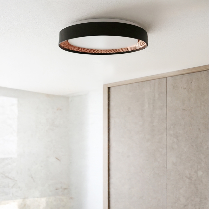 Brilagi - LED-dimbare plafondlamp WALDO LED/48W/230V 3000-6500K Ø 40 cm zwart/goud + afstandsbediening