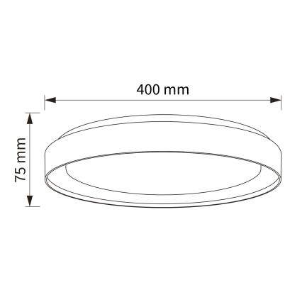 Brilagi - LED-dimbare plafondlamp WALDO LED/48W/230V 3000-6500K Ø 40 cm zwart/goud + afstandsbediening