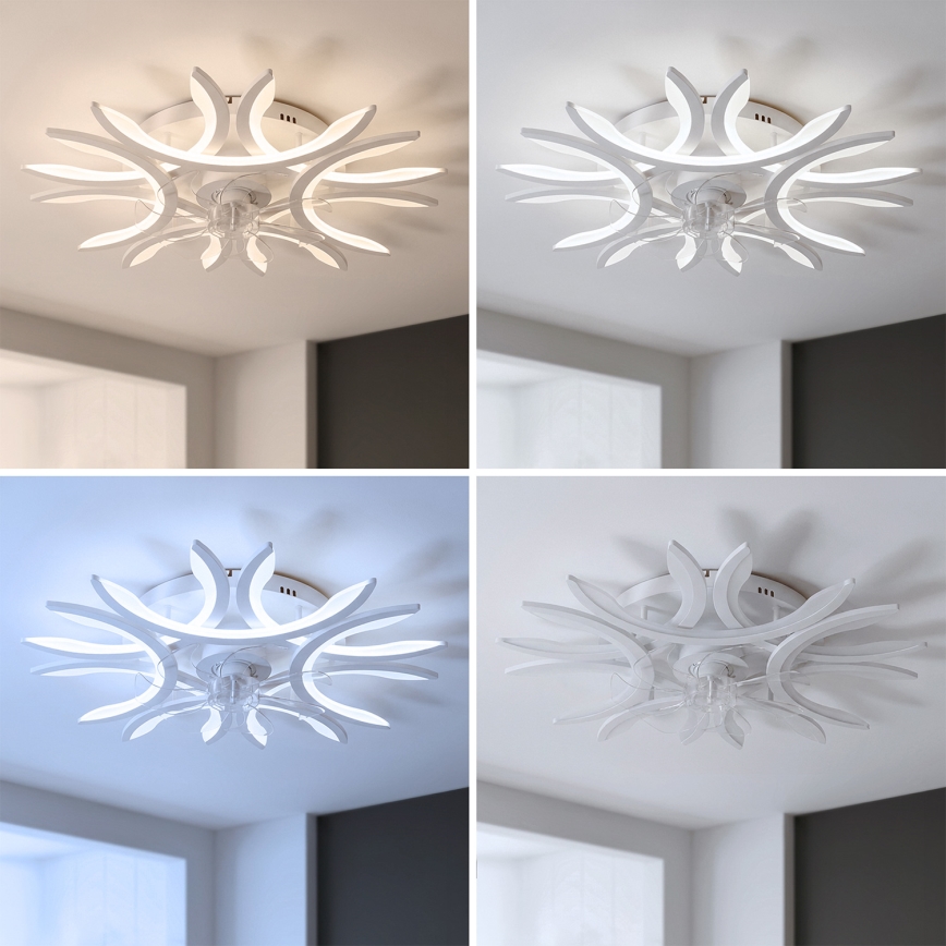 Brilagi - LED dimbare plafondventilator LED/70W/230V 3000-6500K diam. 76 cm wit + afstandsbediening