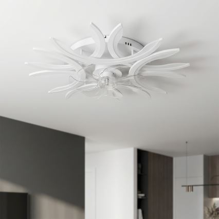 Brilagi - LED dimbare plafondventilator LED/70W/230V 3000-6500K diam. 76 cm wit + afstandsbediening