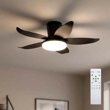 Brilagi - Dimbare LED-plafondventilator LED/32W/230V 3000-6500K Ø 95 cm zwart + afstandsbediening