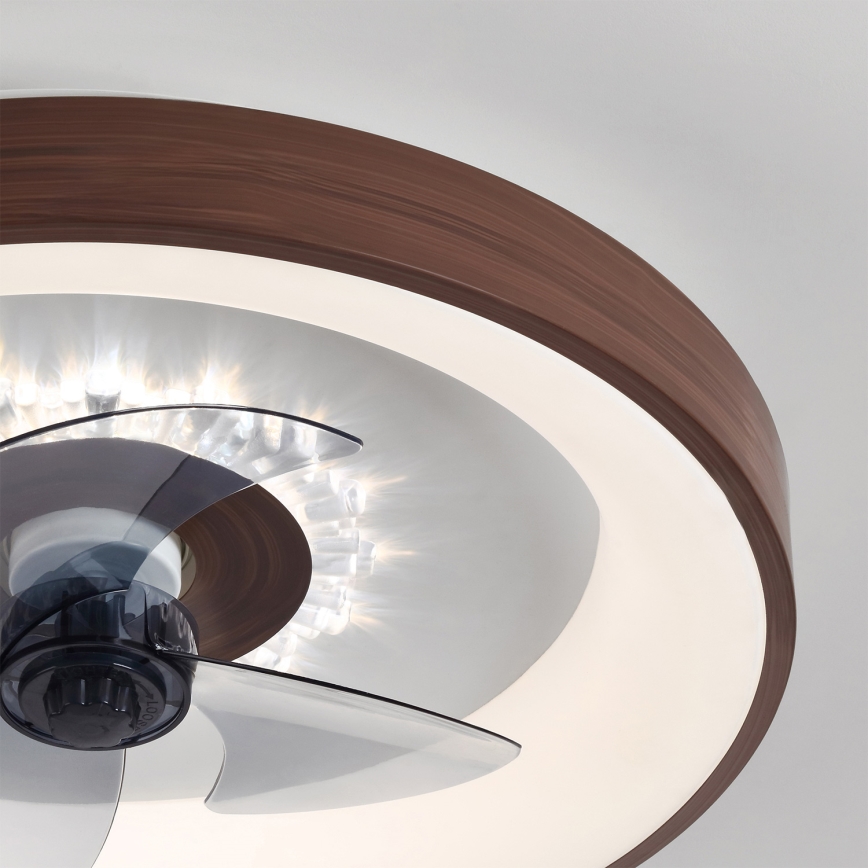 Brilagi - LED dimbare plafondventilator LED/34W/230V 3000-6500K Ø 46 cm bruin + afstandsbediening