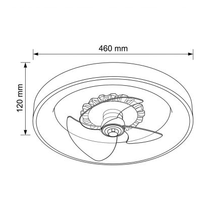 Brilagi - LED dimbare plafondventilator LED/34W/230V 3000-6500K Ø 46 cm bruin + afstandsbediening