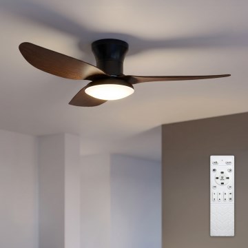 Brilagi - Dimbare LED-plafondventilator LED/38W/230V 3000-6500K Ø 100 cm zwart/bruin + afstandsbediening